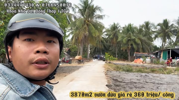Đất vườn dừa Tân Thới 3870m² giá 1.39 tỷ - Đầu tư lý tưởng!