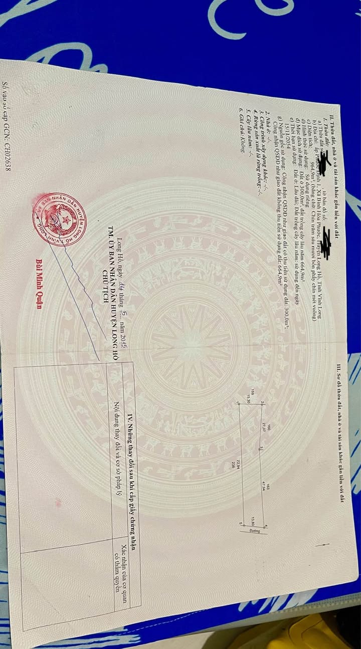 Đất thổ cư 300m² tại Long Hồ - Giá trị tăng cao khi cầu Đình Khao hoàn thành!