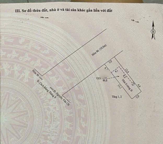 Nhà 1 Trệt 1 Lầu Hẻm 86 Cách Mạng Tháng 8 86.8m² - Sổ Hồng Chính Chủ