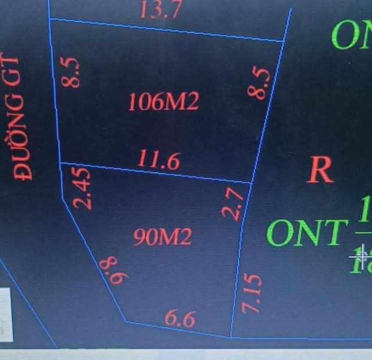 Đất góc 2 mặt tiền Hưng Lộc, 196m² giá 1.4 tỷ - Cơ hội đầu tư sinh lời!