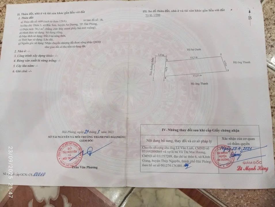 Đất nền An Dương Hải Phòng 70m² giá 2.2 tỷ - Vị trí đẹp, đường nhựa rộng rãi!