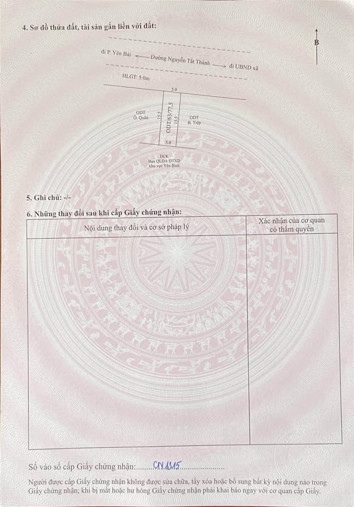 Đất mặt đường Nguyễn Tất Thành, Yên Bái 77m² giá 2.2 tỷ - Kinh doanh thuận lợi!