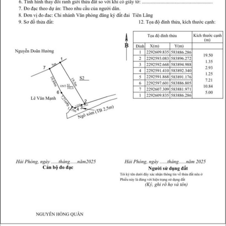 Đất nền Tiên Lãng Hải Phòng 102m² giá tốt - Cơ hội đầu tư không thể bỏ lỡ!