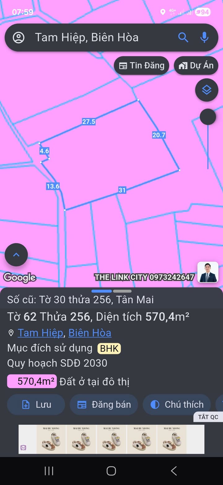 Đất nền Tân Mai, Tam Hiệp, Biên Hòa 600m² giá 6 tỷ - Cơ hội đầu tư hấp dẫn!