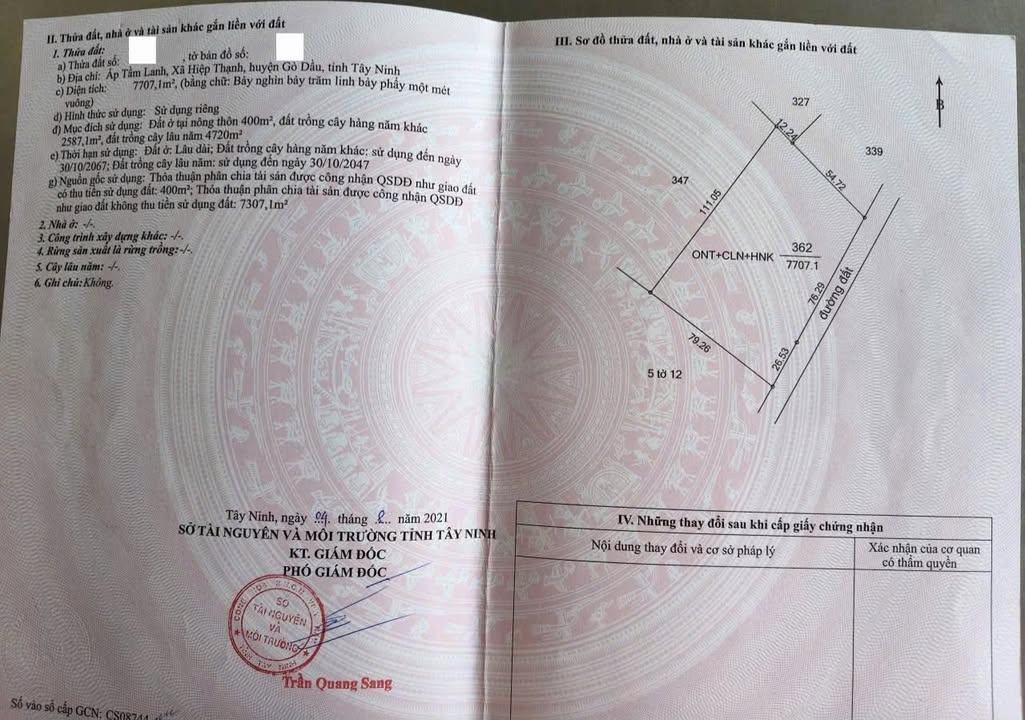 Đất thổ cư Hiệp Thạnh, Gò Dầu, Tây Ninh 20000m² giá 5.999 tỷ - Cơ hội đầu tư tiềm năng!