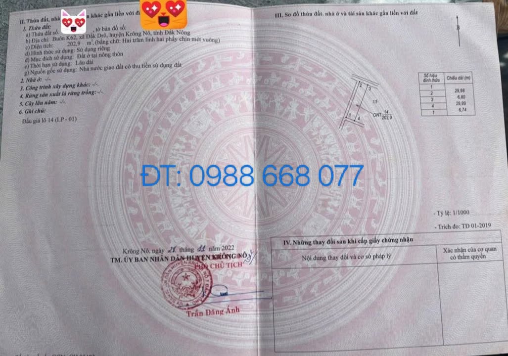 Đất nền Đắk Drô Krông Nô 204m² giá 999 triệu - Đầu tư sinh lời ngay!