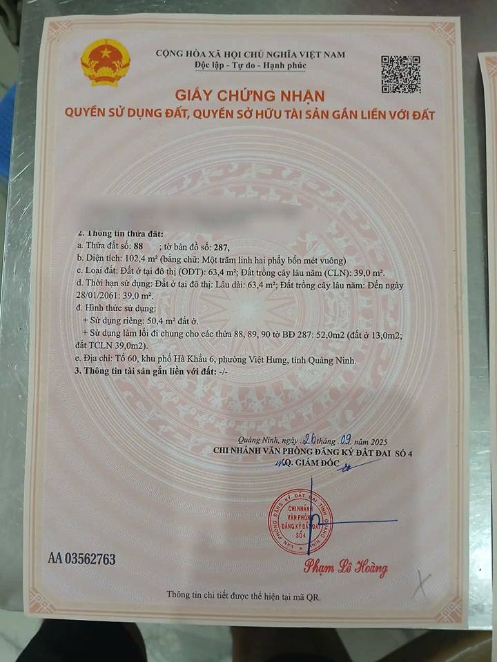 Đất nền Hạ Long 63m² giá 1.4 tỷ - Cơ hội đầu tư sinh lời!