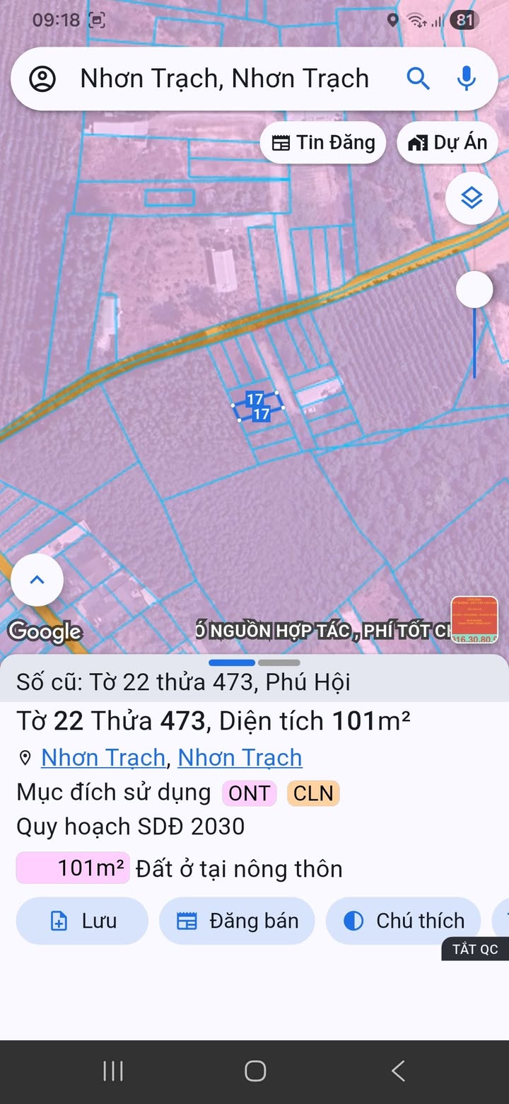 Đất nền thổ cư Phú Hội Nhơn Trạch 65m² giá 1.6 tỷ - Đầu tư lý tưởng!