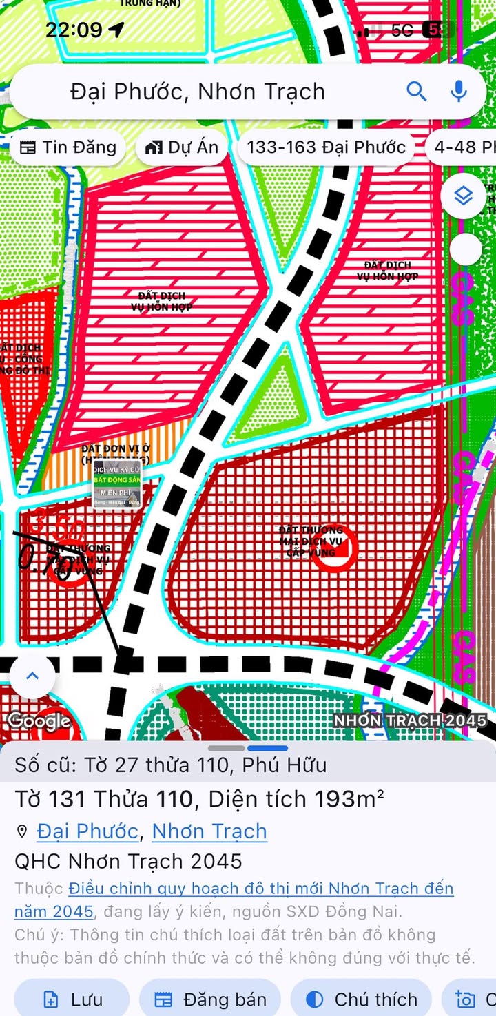 Đất mặt tiền đường Cát Lái Nhơn Trạch 10.000m² - Cơ hội đầu tư tuyệt vời!