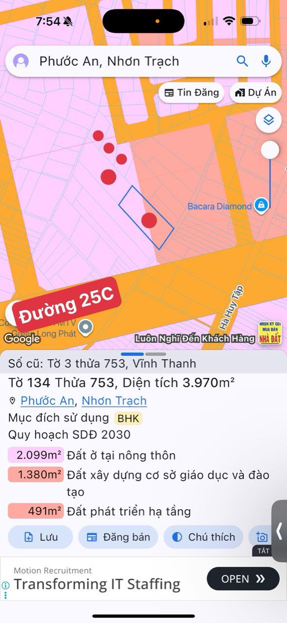 Đất Vĩnh Thanh Nhơn Trạch 10000m² giá 2.99 tỷ - Sổ hồng riêng, 2 mặt tiền