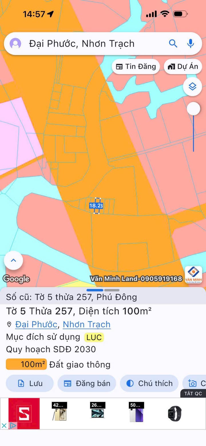 Đất nền Đại Phước Nhơn Trạch 100m² giá 240 triệu - Đầu tư dài hạn tiềm năng!