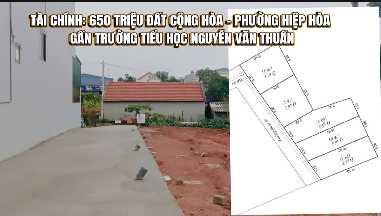 Đất nền Hiệp Hòa Quảng Yên 77m² giá 650 triệu - Cơ hội đầu tư không thể bỏ lỡ!