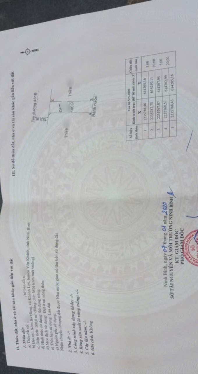 Đất mặt đường 481B, Khánh Thiện, 100m² giá 1 tỷ - Cơ hội đầu tư tuyệt vời!