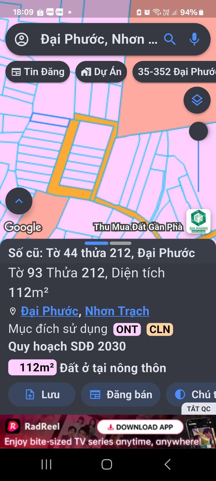 Đất nền Đại Phước Nhơn Trạch 112m² giá 1.5 tỷ - Vị trí trung tâm hành chính!