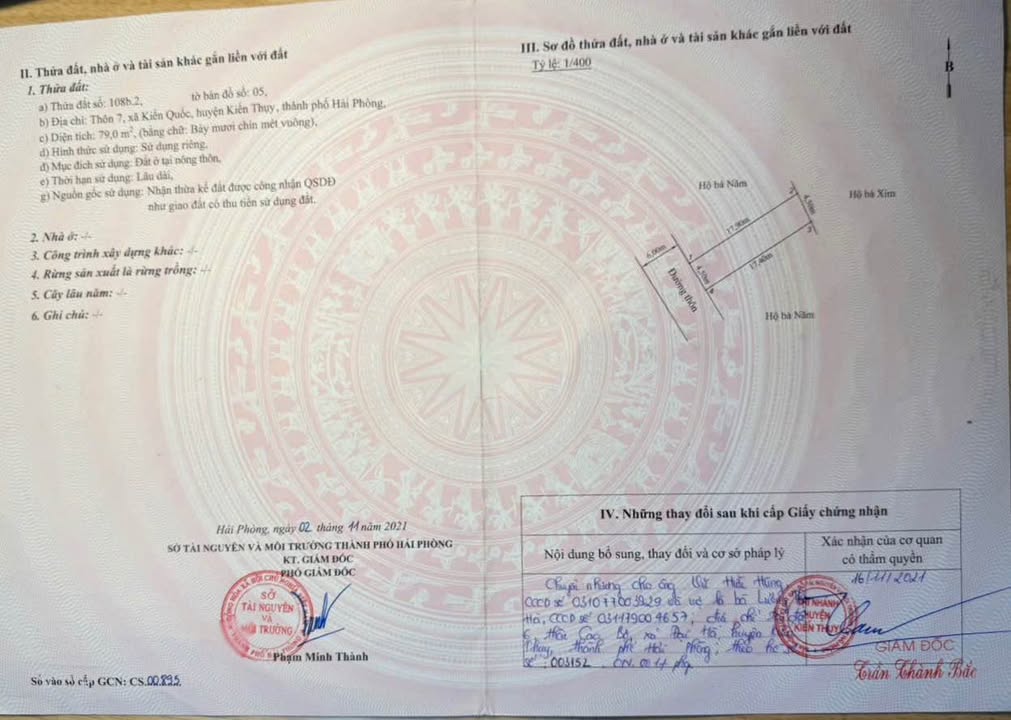 Đất nền Thôn 7 Kiến Quốc, Kiến Thụy, Hải Phòng 79m² - Giá tốt đầu tư!