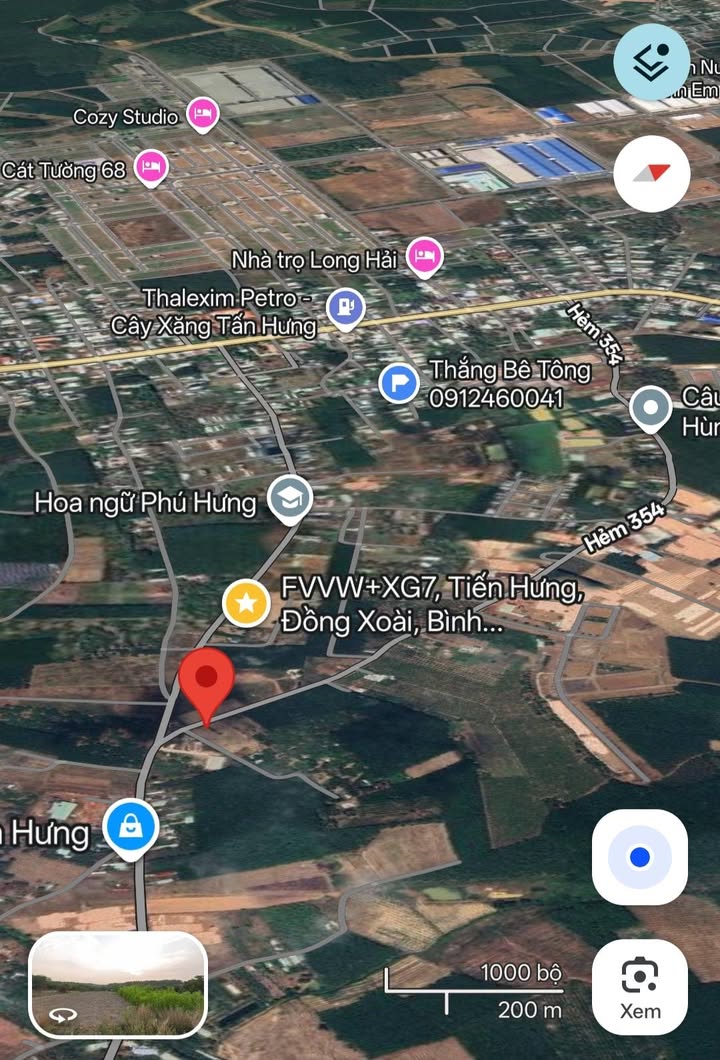 Đất nền Tiến Hưng, Đồng Xoài 1200m² giá 600 triệu - Cơ hội đầu tư hiếm có!