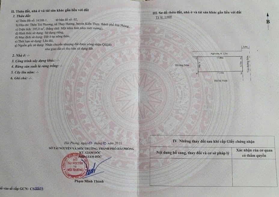 Đất nền góc 2 mặt tiền Trà Phương, Kiến Thuỵ 105m² chỉ 2.73 tỷ - Tiềm năng đầu tư vượt trội!