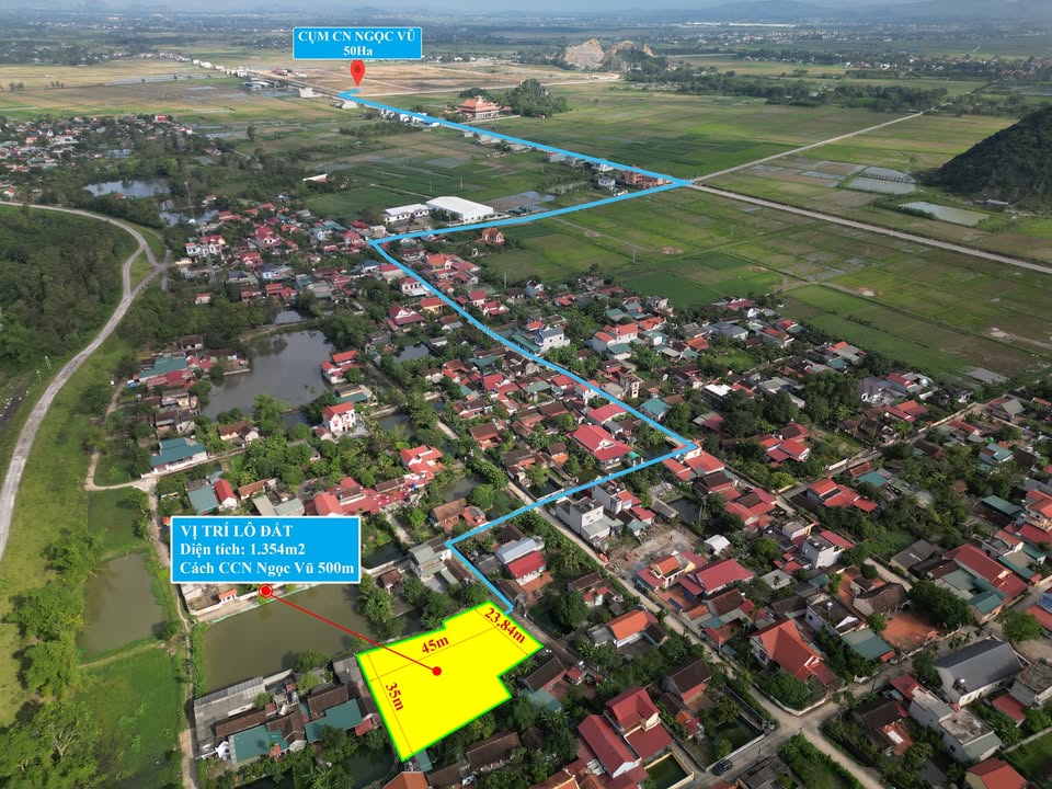 Đất nền xã Thiệu Vũ, huyện Thiệu Hóa 1.354m² giá 4.7 tỷ - Sổ hồng chính chủ, vị trí đắc địa!