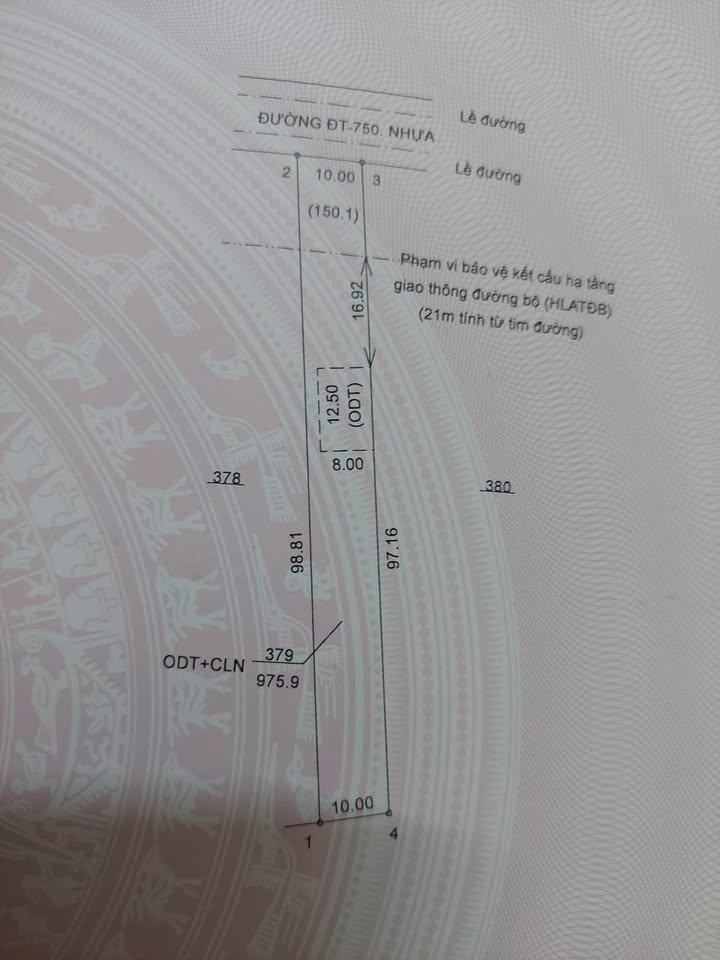 Đất mặt tiền ĐT750 Lai Uyên 976m² - Vị trí kinh doanh siêu đắc địa!