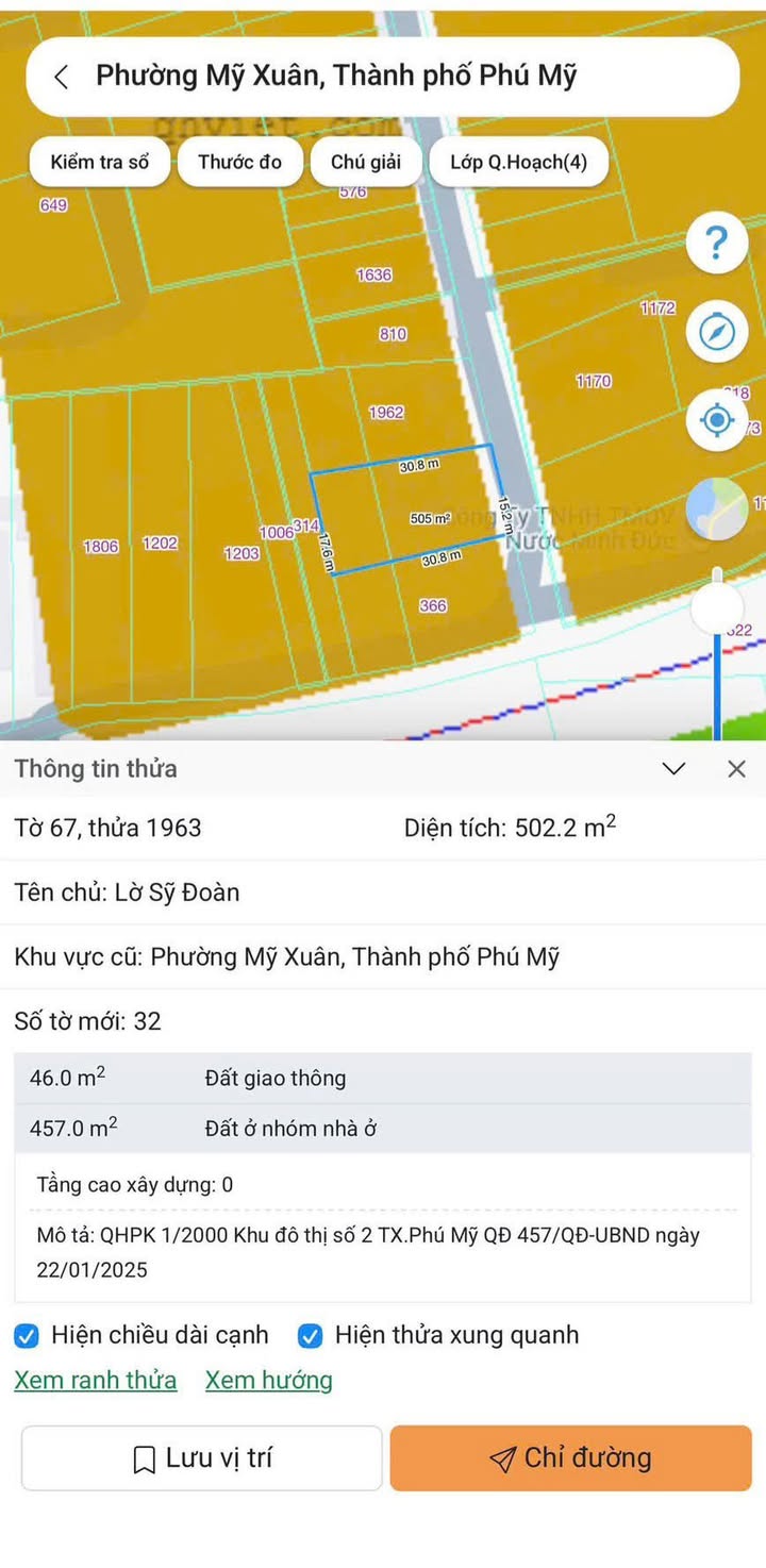 Đất thổ cư Mỹ Xuân 570m² giá 3.999 tỷ - Đầu tư sinh lời ngay!