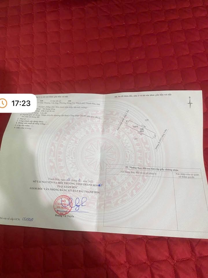 Lô đất 45m² tại ngõ 77 Hải Thượng Lãn Ông, Đông Vệ - Giá chỉ 1.7 tỷ, hướng Đông!