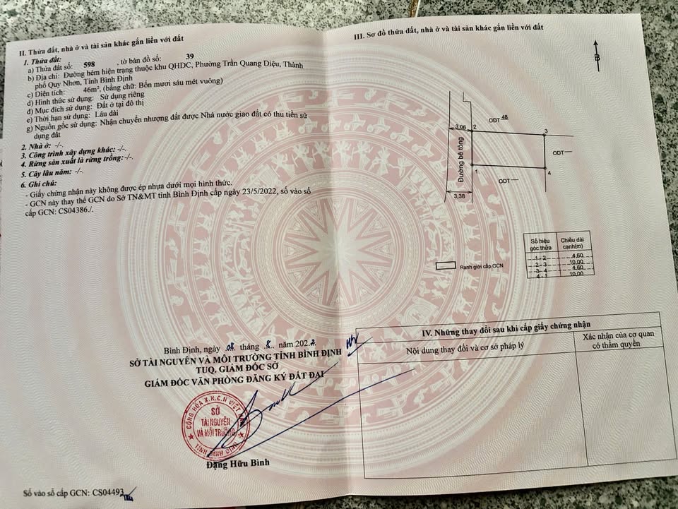 Lô đất hẻm rộng đường Trần Đại Nghĩa, Trần Quang Diệu, 46m² giá 850 triệu - Cơ hội đầu tư tuyệt vời!