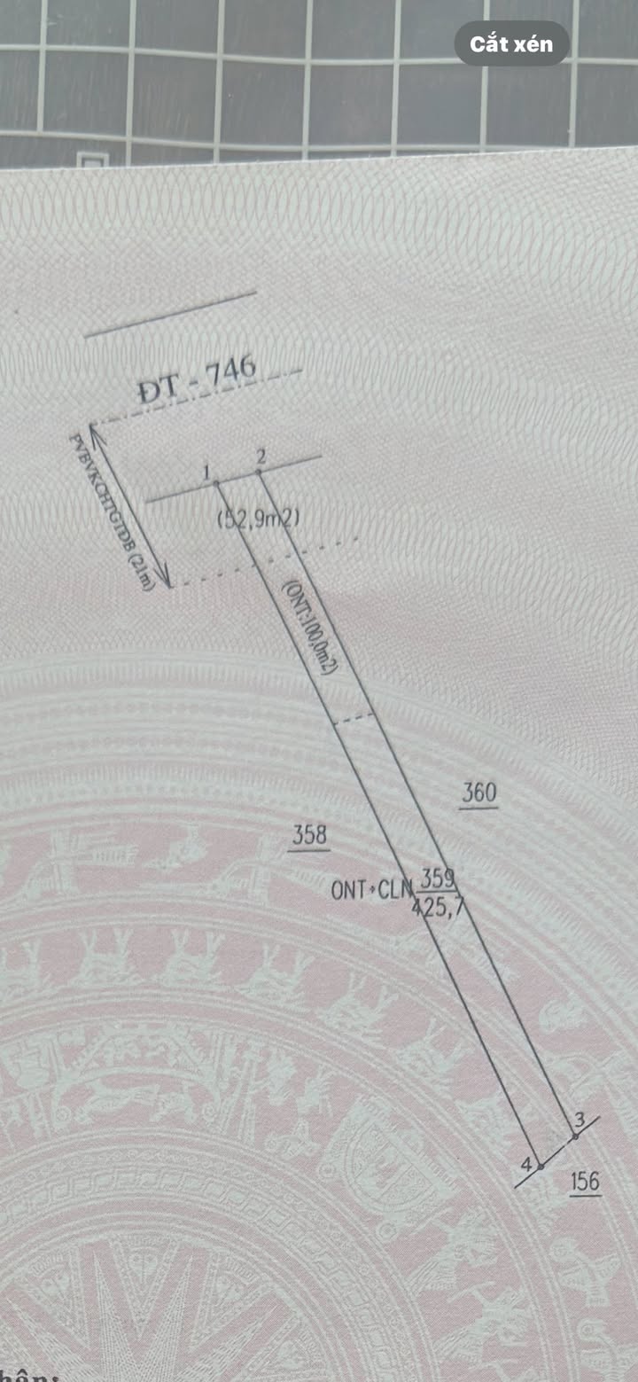 Đất nền Tân Định, Bắc Tân Uyên 425m² giá 4 tỷ - Cơ hội đầu tư hấp dẫn!