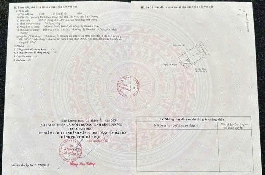 Đất Định Hoà, Thủ Dầu Một 167m² giá 2.1 tỷ - Vị trí thuận lợi gần trường học và chợ