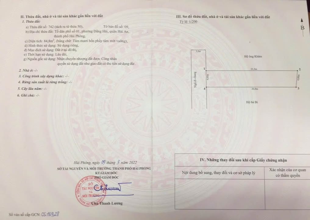 Lô đất ngõ 435 Đằng Hải 84.8m² giá chỉ 3x triệu/m² - Vị trí siêu đẹp, ô tô đỗ cửa!