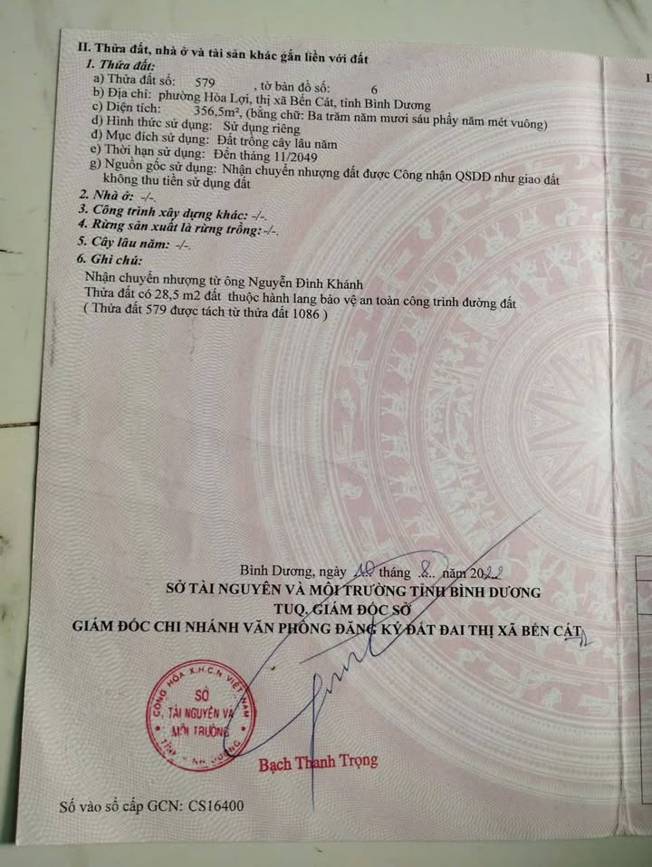 Đất Hòa Lợi Bến Cát 360m² - Sổ đỏ chính chủ, giá thương lượng