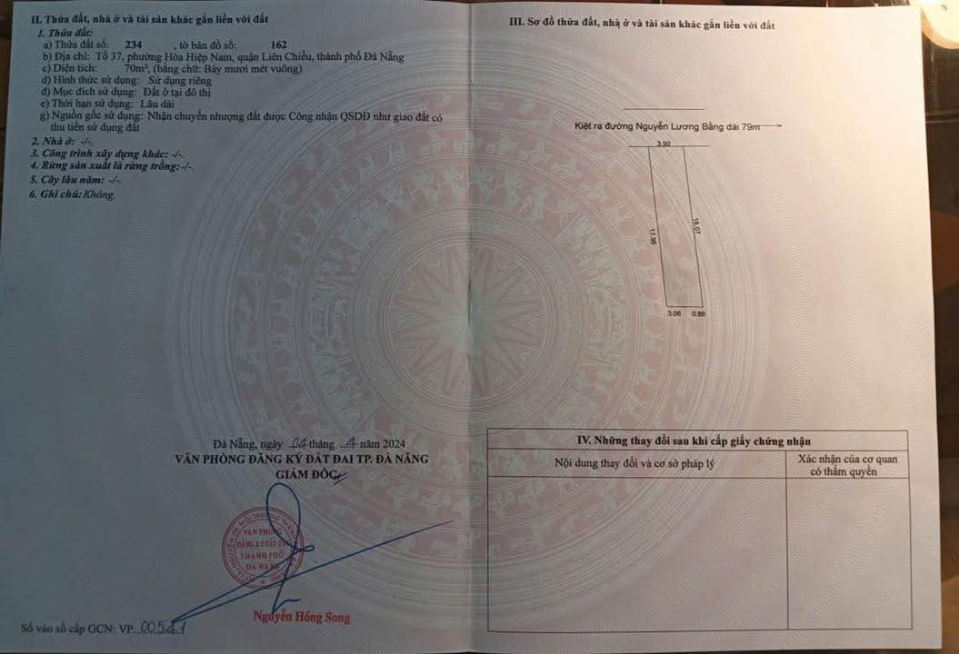 Đất nền 70m² tại 925 Nguyễn Lương Bằng, Đà Nẵng - Giá hợp lý 2.2 tỷ!