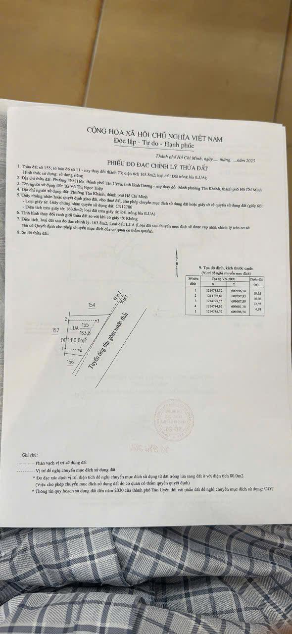 Đất nền Thái Hòa Tân Uyên 163m² - Sổ đỏ chính chủ, giá đầu tư hấp dẫn!