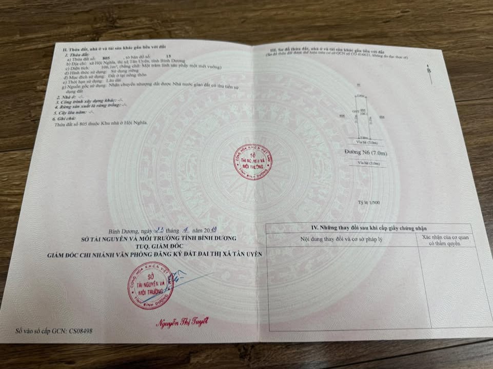 Đất nền KDC Hội Nghĩa Tân Uyên 105m² giá 1.5 tỷ - Sổ hồng chính chủ, bớt lộc lá!