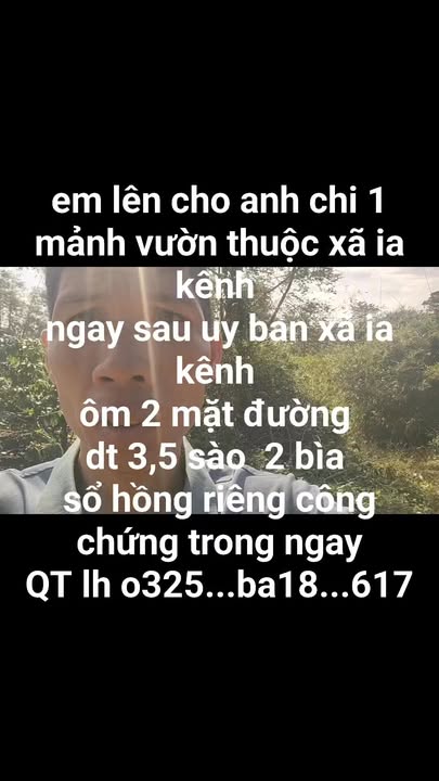 Lô đất 1260m² tại xã Ia Kênh, Pleiku - Sổ hồng riêng, giá thỏa thuận!