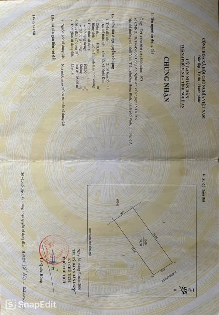 Đất nền 108m² Nghi Kim, Vinh - Giá thỏa thuận, vị trí đắc địa gần sân bay!