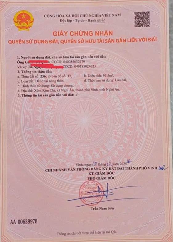 Đất nền Nghi Ân 95.5m² giá 2.39 tỷ - Gần quốc lộ 46, tiềm năng phát triển!