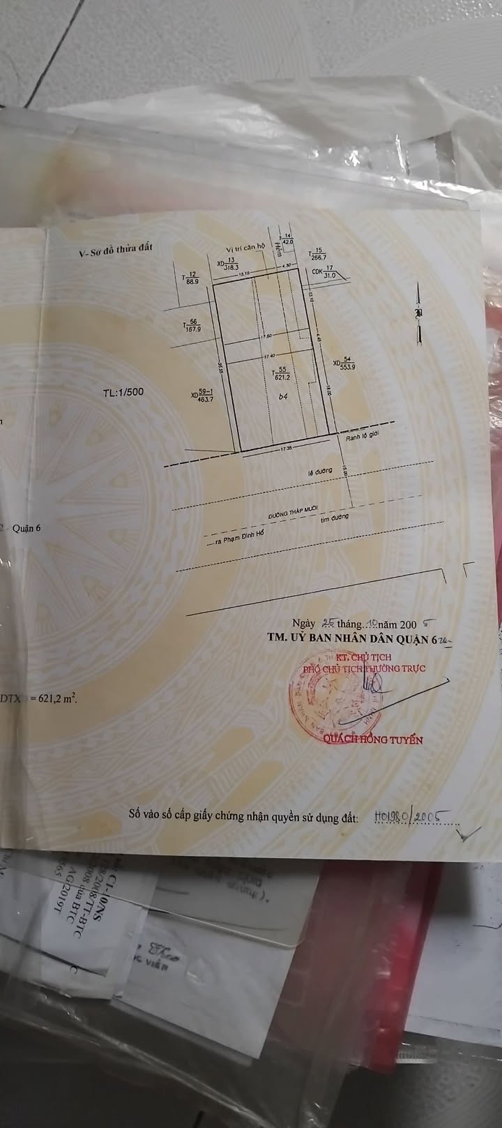 Chung cư Tháp Mười Chợ Lớn Q6 70m² giá 6 tỷ - Sổ hồng riêng, hướng Đông Nam thoáng mát!