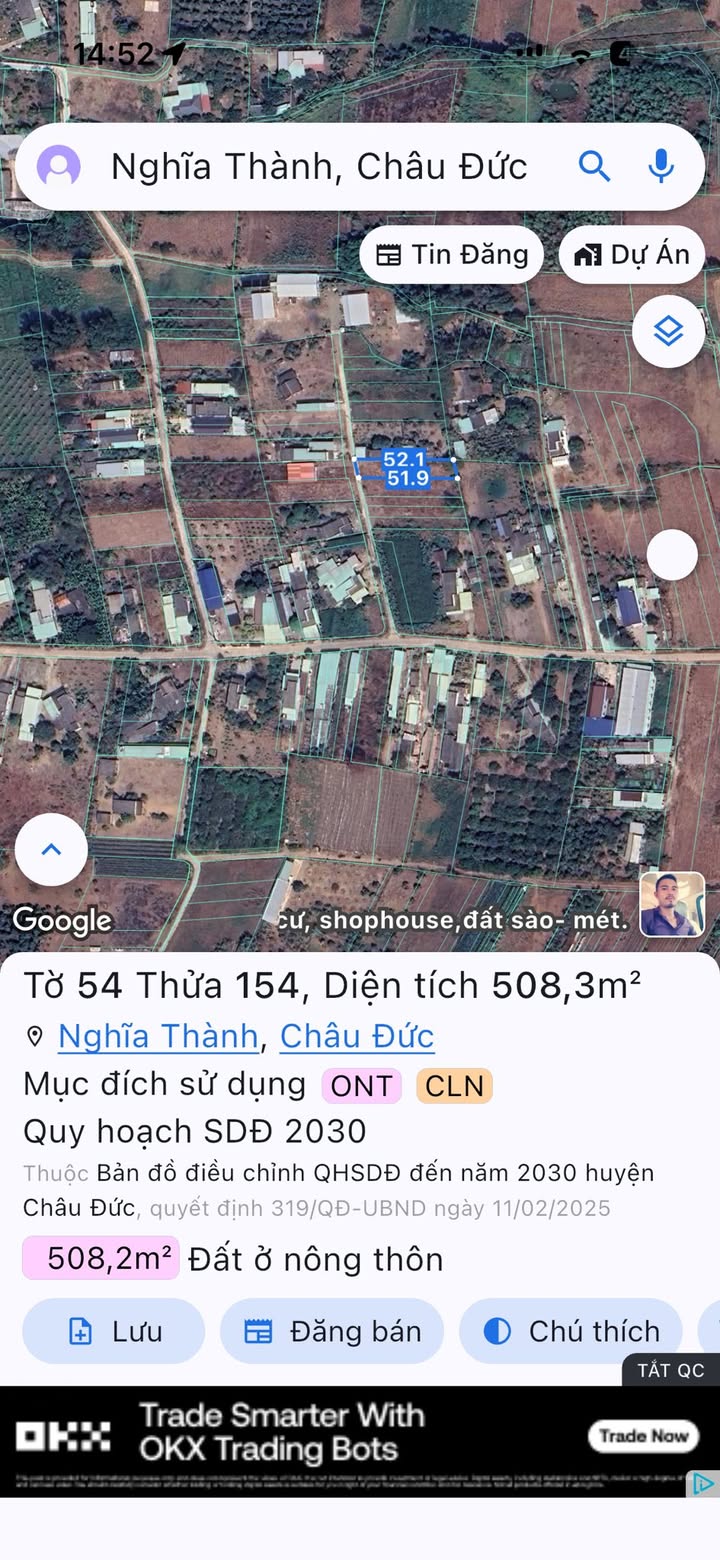 Đất thổ cư Nghĩa Thành 500m² giá 1 tỷ - Đầu tư sinh lời ngay!
