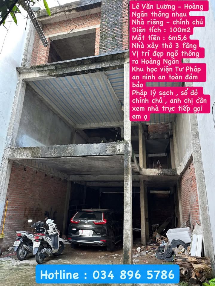 Nhà xây thô Lê Văn Lương - Hoàng Ngân 100m² giá thỏa thuận - Tiềm năng phát triển vượt trội!