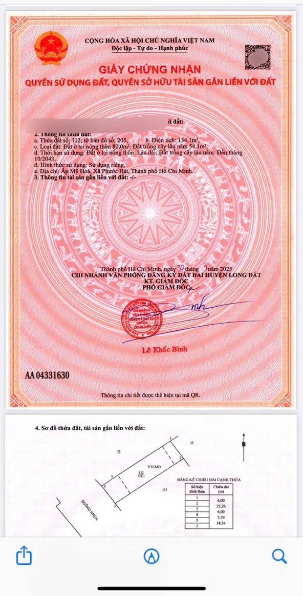 Đất nền Phước Hải, Đất Đỏ 80m² giá chỉ 1.25 tỷ - Cơ hội đầu tư hấp dẫn!