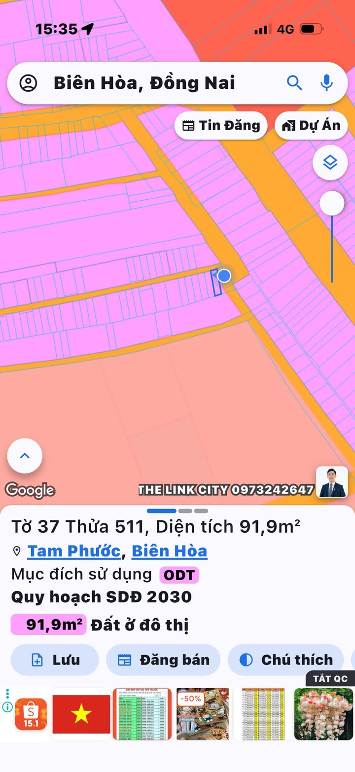 Đất nền lô góc 2 mặt tiền tại phường Tam Phước, Biên Hòa - Sổ đỏ chính chủ, giá thỏa thuận!