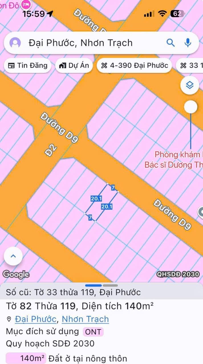 Đất nền Đại Phước Nhơn Trạch 140m² giá thương lượng - Sổ hồng riêng, xây dựng tự do!