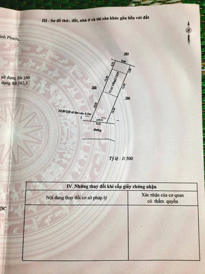 Đất nền Tiến Thành Đồng Xoài 256m² giá 820 triệu - Cơ hội đầu tư hấp dẫn!