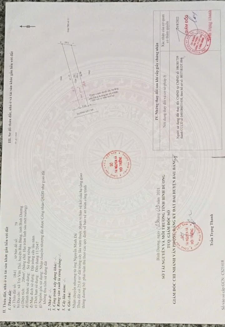 Đất thổ cư Bàu Bàng 100m² giá chỉ 600 triệu - Đầu tư sinh lời ngay!