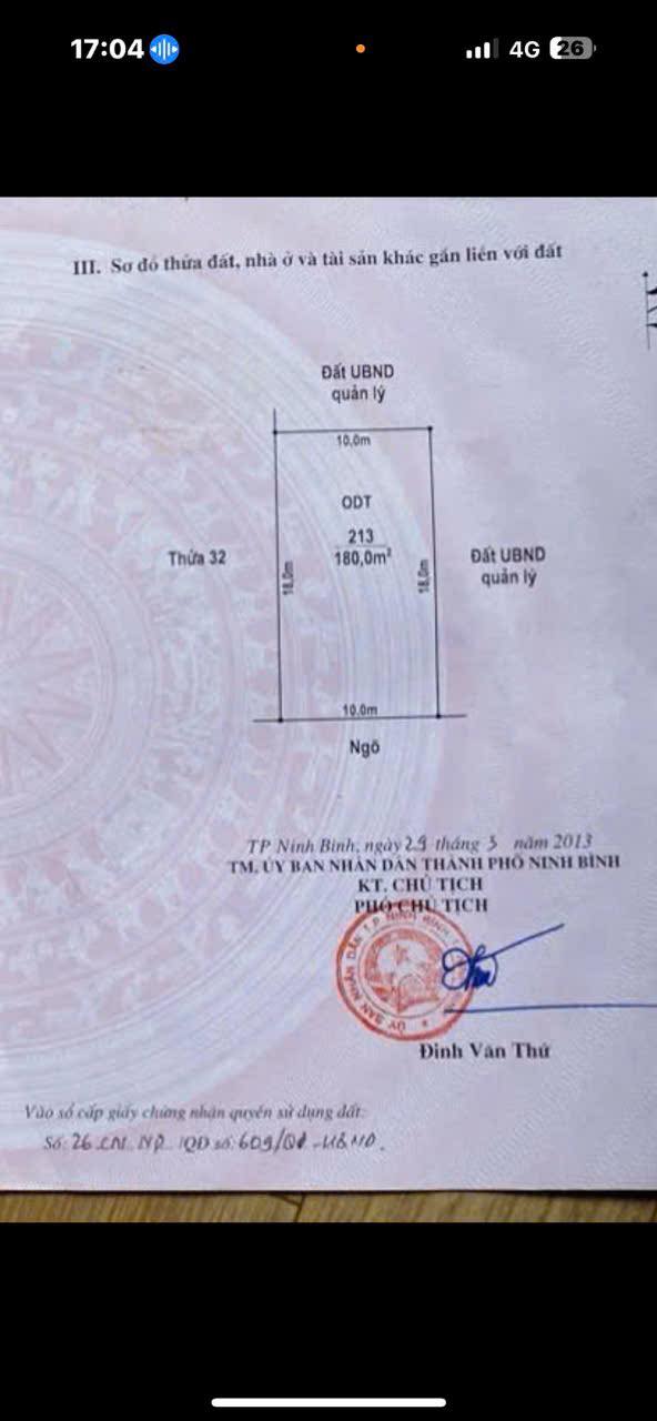 Đất nền góc 3 mặt tiền Nam Hoa Lư 180m² giá 5.98 tỷ - Cơ hội đầu tư tuyệt vời!