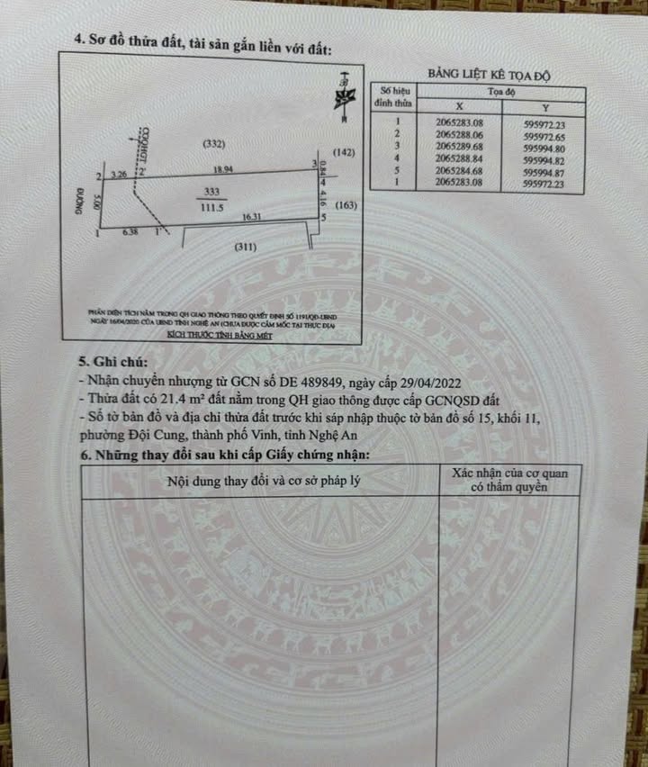 Đất thổ cư P. Đội Cung, TP. Vinh 111.5m² giá 2.7 tỷ - Đường thông thoáng, tiện ích đầy đủ