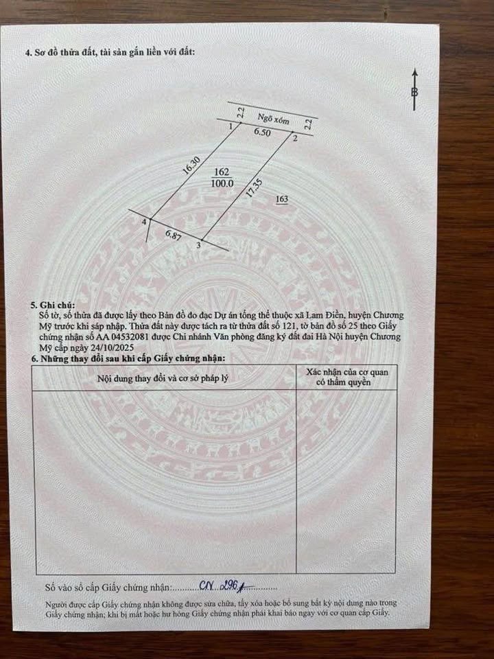 Đất nền xã Lam Điền, Chương Mỹ 100m² giá 2.55 tỷ - Đầu tư lý tưởng!