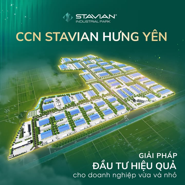 Cho thuê kho bãi tại CCN Stavian Hưng Yên 665.000m² - Vị trí đắc địa, hạ tầng hoàn thiện!