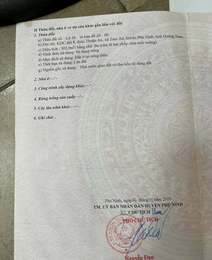 Đất ở KDC Đội 8, xã Tam An, Phú Ninh - Giá chỉ 1.212 tỷ, vị trí đẹp!