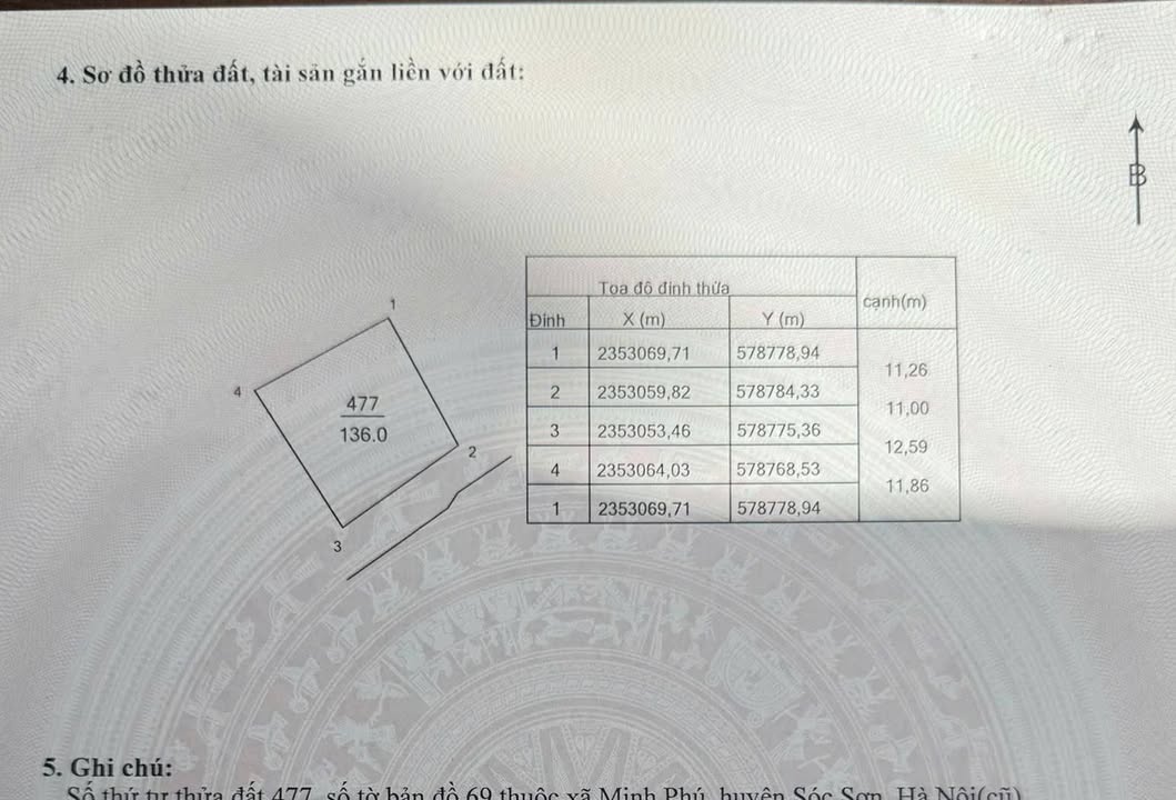 Bán đất thổ cư 136m² tại Minh Phú, Sóc Sơn - Sổ đỏ chính chủ, giá chỉ 2.7 tỷ!